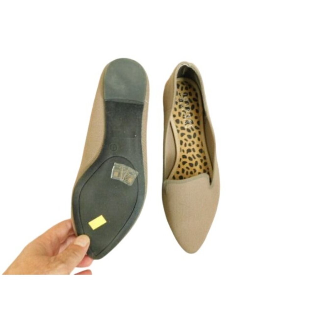 Journee Size 11 Taupe Slip On Flat Fabric Loafers Shoes - Picture 3 of 3